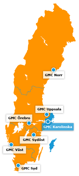 Karta över regionala GMC - GMC Karolinska