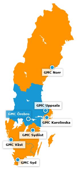 Karta över regionala GMC - GMC Örebro