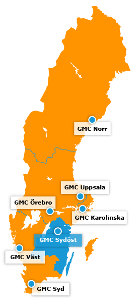 Karta över regionala GMC - GMC Sydöst