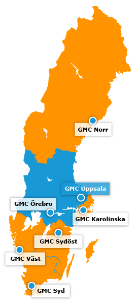 Karta över regionala GMC - GMC Uppsala