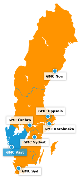 Karta över regionala GMC - GMC Väst